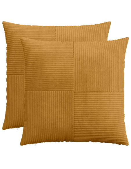 Federa 2 pcs ALMELO Giallo 65 x 65 cm corduroy
