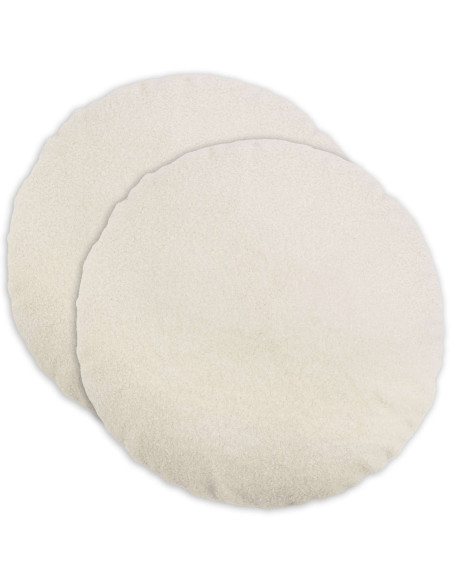 Federa 2 pcs HEERLEN Crema Ø 50 cm Bouclé