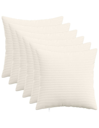 Federa 6 pcs HEERLEN Crema 50 x 50 cm corduroy
