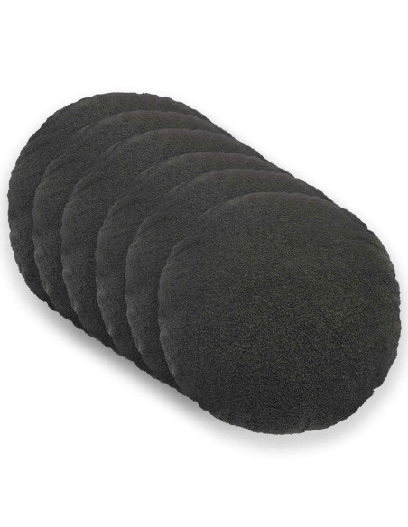 Federa 6 pcs HEERLEN Grigio Scuro Ø 50 cm Bouclé