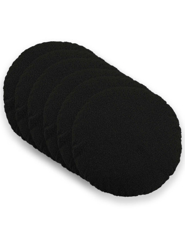 Federa 6 pcs HEERLEN Nero Ø 50 cm Bouclé