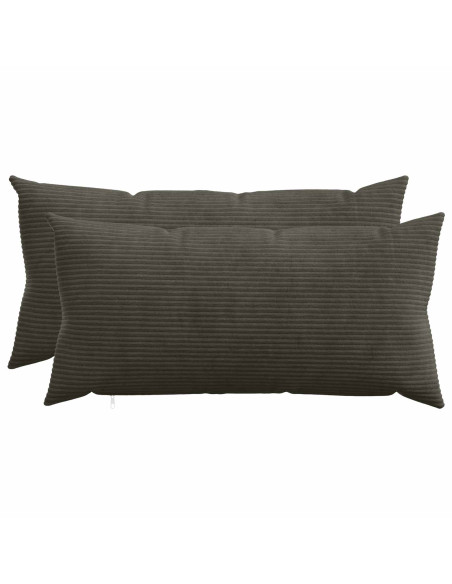 Federa 2 pcs HEERLEN Antracite 40 x 70 cm corduroy