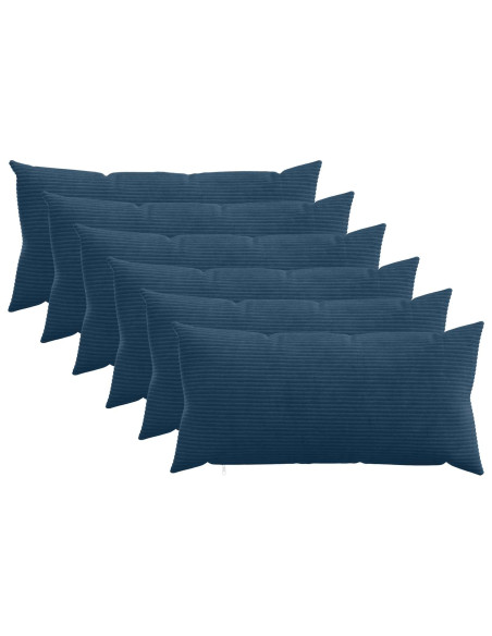 Federa 6 pcs HEERLEN Blu navy 40 x 70 cm corduroy