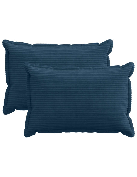 Federa 2 pz HOUTEN Blu navy 50 x 75 cm corduroy