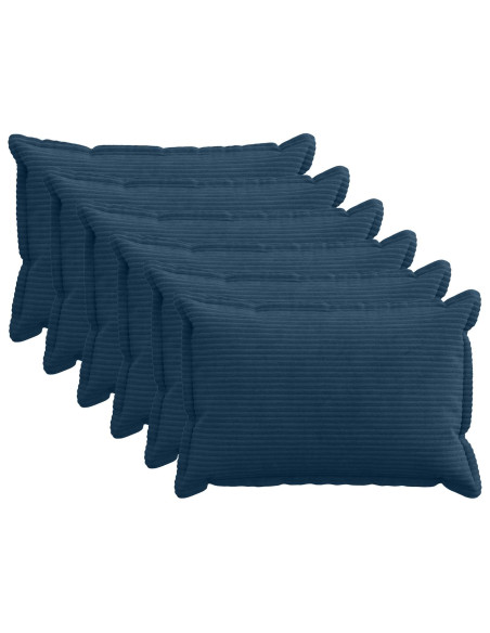 Federa 6 pz HOUTEN Blu navy 50 x 75 cm corduroy