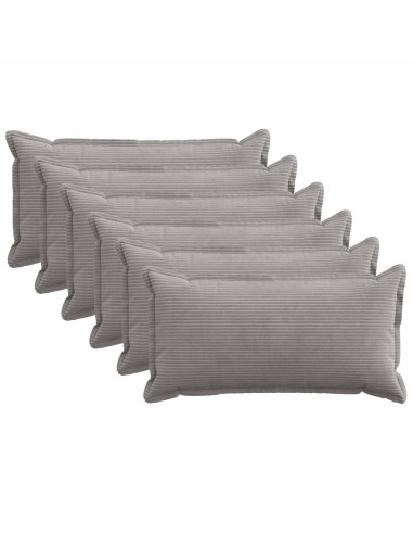 Federa 6 pz HOUTEN Grigio Chiaro 40 x 70 cm corduroy
