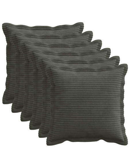 Federa 6 pz HOUTEN Antracite 45 x 45 cm corduroy