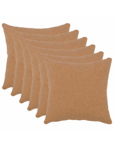 Federa 6 pcs HEERLEN Beige 45 x 45 cm Bouclé