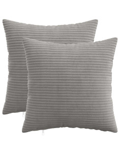 Federa 2 pcs HEERLEN Grigio Chiaro 50 x 50 cm corduroy