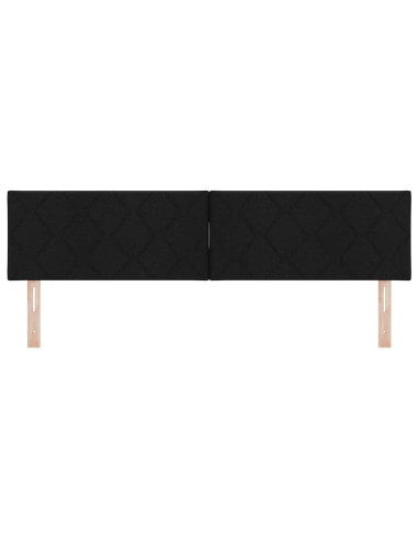 Testiera LED Nero 180 cm Tessuto