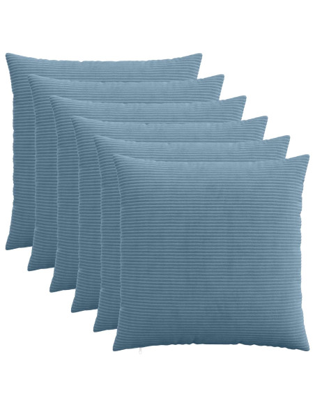 Federa 6 pcs HEERLEN Blu 55 x 55 cm corduroy