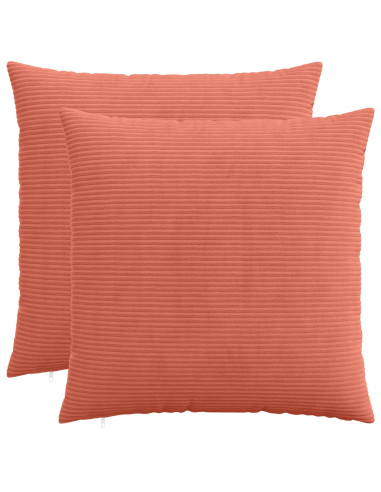 Federa 2 pcs HEERLEN Rosso Arancio 55 x 55 cm corduroy