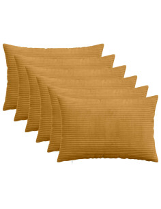 Federa 6 pcs HEERLEN Giallo 40 x 60 cm corduroy