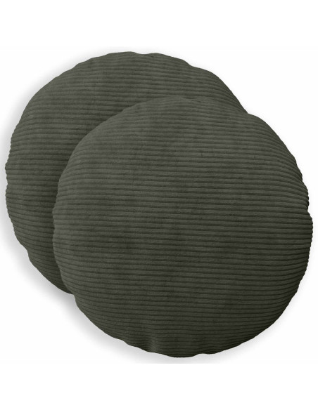 Federa 2 pcs HEERLEN Antracite Ø 50 cm corduroy