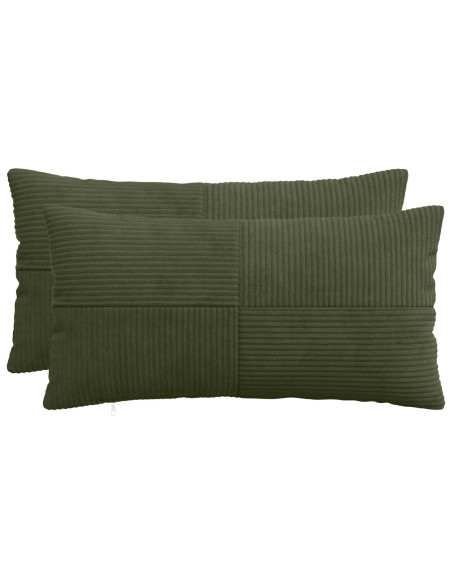 Federa 2 pcs ALMELO Verde 40 x 70 cm corduroy