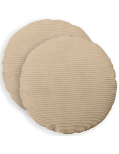 Federa 2 pcs HEERLEN Tortora Ø 50 cm corduroy