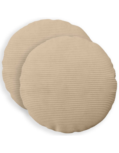 Federa 2 pcs HEERLEN Tortora Ø 50 cm corduroy