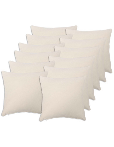 Federa 12 pcs HEERLEN Crema 45 x 45 cm Bouclé
