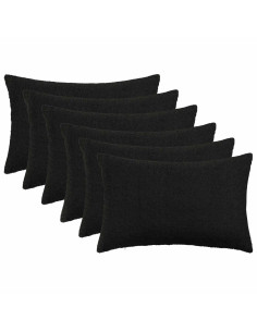 Federa 6 pcs HEERLEN Nero 40 x 60 cm Bouclé