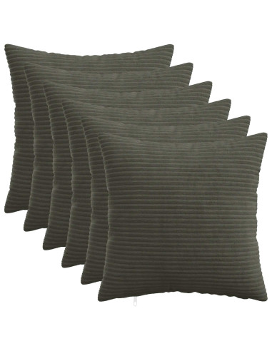 Federa 6 pcs HEERLEN Antracite 50 x 50 cm corduroy