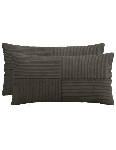 Federa 2 pcs ALMELO Antracite 40 x 70 cm corduroy