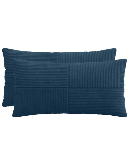 Federa 2 pcs ALMELO Blu navy 40 x 70 cm corduroy