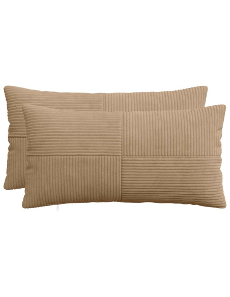 Federa 2 pcs ALMELO Marrone 40 x 70 cm corduroy