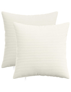 Federa 2 pcs HEERLEN Crema 45 x 45 cm corduroy