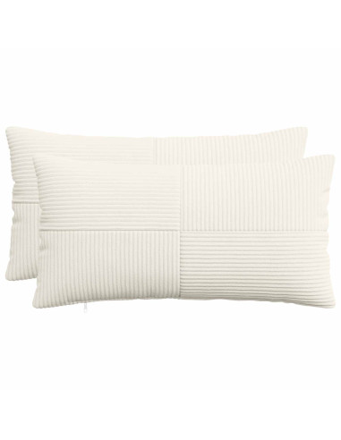 Federa 2 pcs ALMELO Crema 40 x 80 cm corduroy
