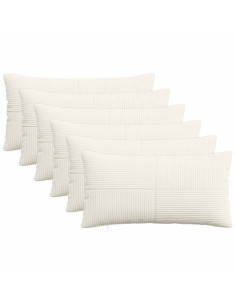 Federa 6 pcs ALMELO Crema 40 x 80 cm corduroy