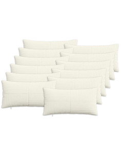 Federa 12 pcs ALMELO Crema 40 x 80 cm corduroy