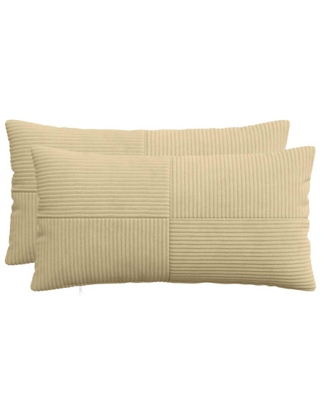 Federa 2 pcs ALMELO Grigio Verde 40 x 80 cm corduroy