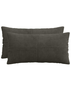 Federa 2 pcs ALMELO Antracite 40 x 80 cm corduroy