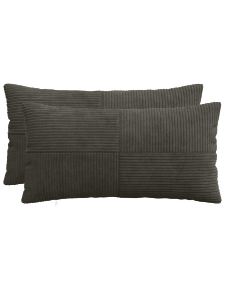 Federa 2 pcs ALMELO Antracite 40 x 80 cm corduroy