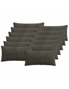 Federa 12 pcs ALMELO Antracite 40 x 80 cm corduroy
