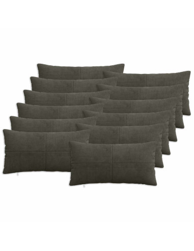 Federa 12 pcs ALMELO Antracite 40 x 80 cm corduroy