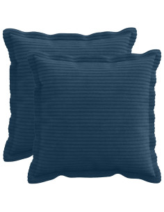 Federa 2 pz HOUTEN Blu navy 40 x 40 cm corduroy