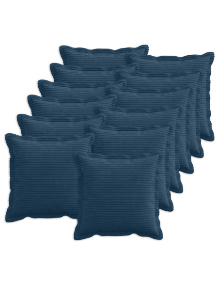 Federa 12 pz HOUTEN Blu navy 40 x 40 cm corduroy