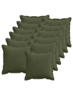 Federa 12 pz HOUTEN Verde 40 x 40 cm corduroy