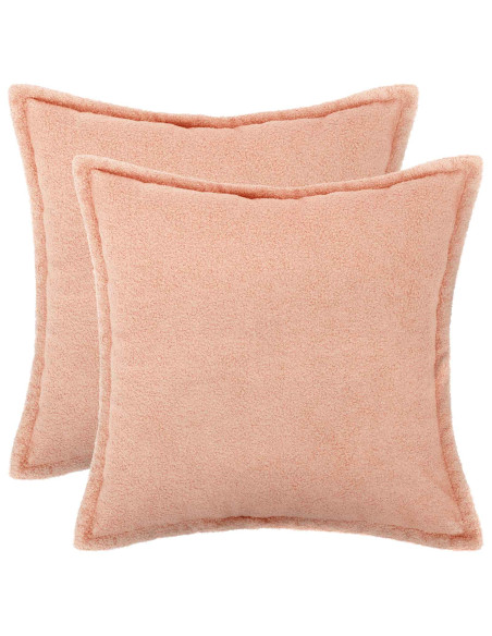 Federa 2 pcs HOUTEN Rosa 40 x 40 cm Bouclé
