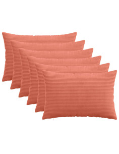 Federa 6 pcs HEERLEN Rosso Arancio 40 x 60 cm corduroy
