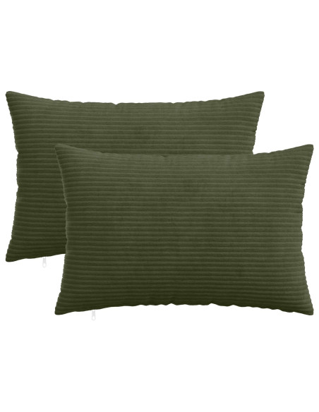 Federa 2 pcs HEERLEN Verde 40 x 60 cm corduroy