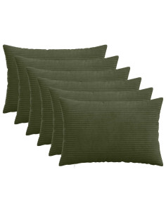 Federa 6 pcs HEERLEN Verde 40 x 60 cm corduroy