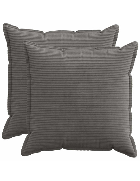 Federa 2 pz HOUTEN Grigio Scuro 70 x 70 cm corduroy