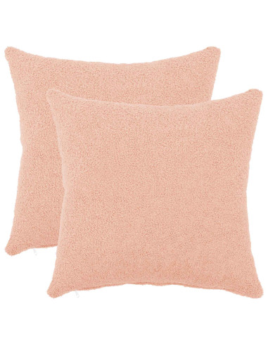 Federa 2 pcs HEERLEN Rosa 35 x 35 cm Bouclé