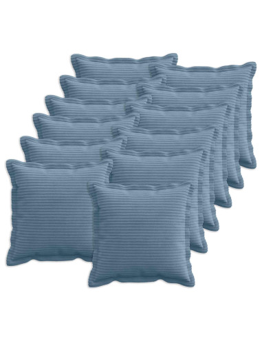 Federa 12 pz HOUTEN Blu 45 x 45 cm corduroy
