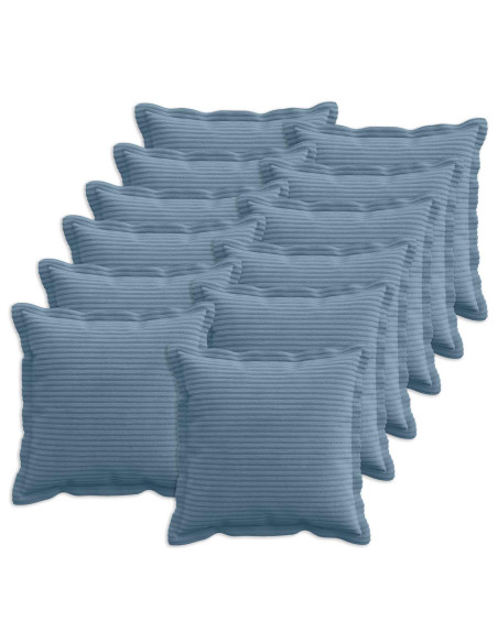 Federa 12 pz HOUTEN Blu 45 x 45 cm corduroy