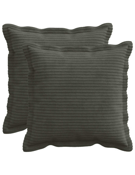 Federa 2 pz HOUTEN Antracite 45 x 45 cm corduroy