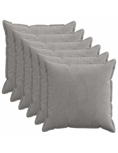 Federa 6 pz HOUTEN Grigio Chiaro 70 x 70 cm corduroy