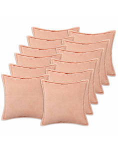 Federa 12 pcs HOUTEN Rosa 50 x 50 cm Bouclé